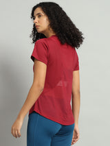 Sheer Back Strength T-Shirt – Maroon