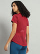 Sheer Back Strength T-Shirt – Maroon