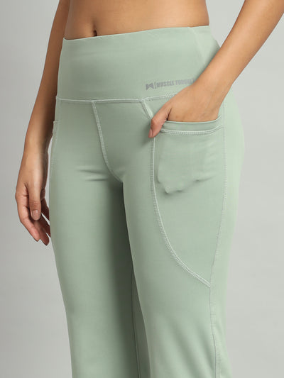 High Waist Polyster Workout Flare Pant