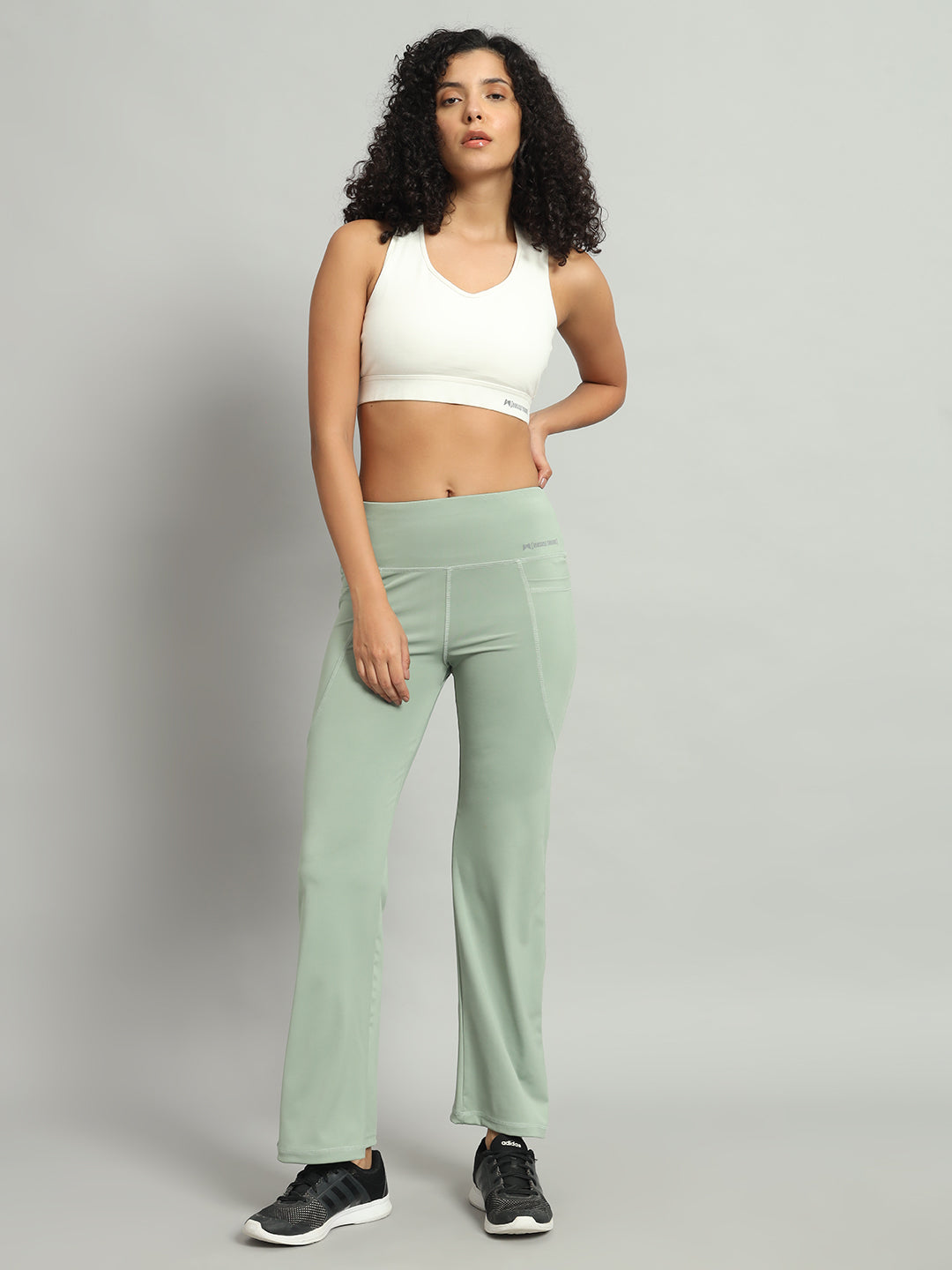 High Waist Polyster Workout Flare Pant