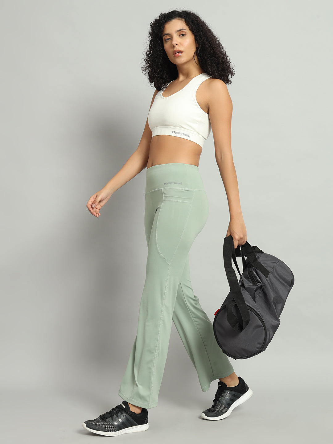 Bone-Dry High Rise Workout Flare Pant - Green