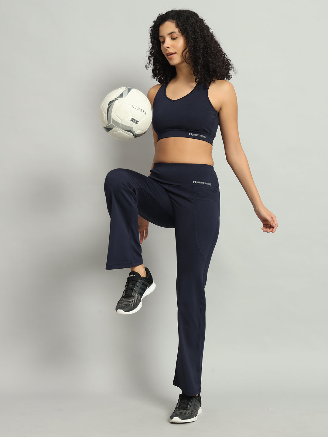 High Waist Polyster Workout Flare Pant