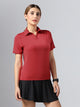 Bone-Dry Workout Polo T-Shirt - Maroon