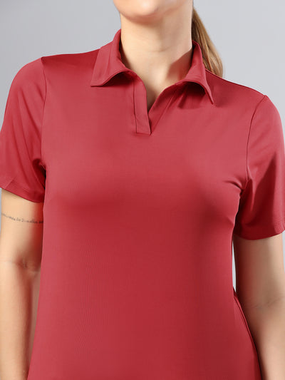 Bone-Dry Workout Polo T-Shirt - Maroon