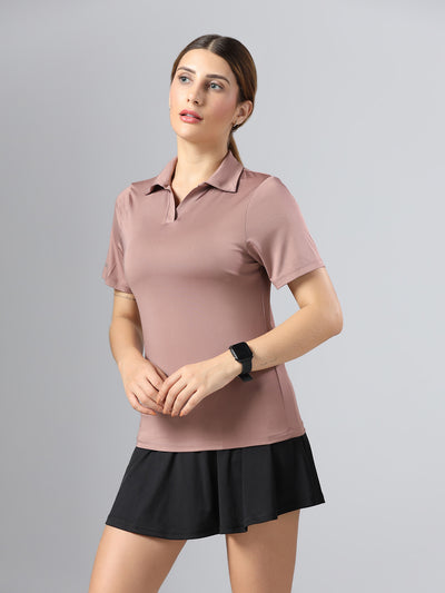 Bone-Dry Workout Polo T-Shirt - Peach