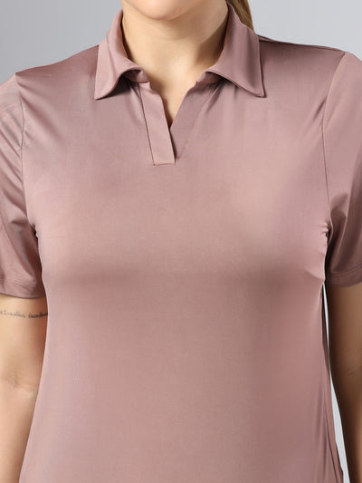 Bone-Dry Workout Polo T-Shirt - Peach