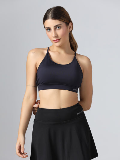 BoneDry Medium Support Beginner Sports Bra - Navy Blue