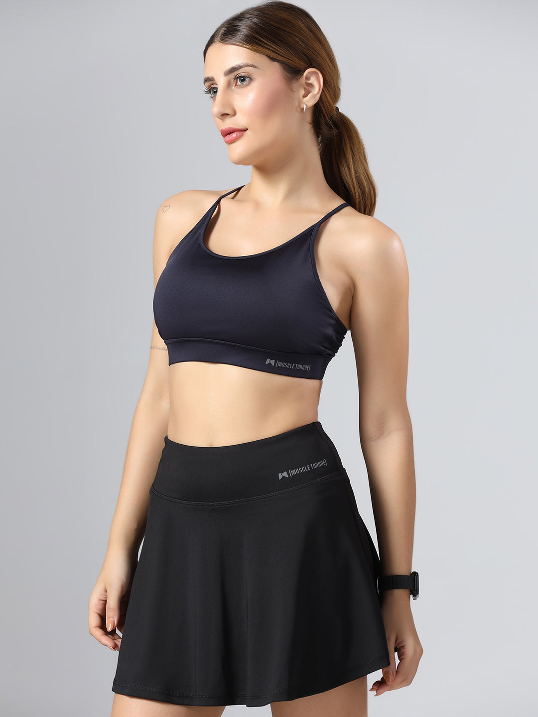 BoneDry Medium Support Beginner Sports Bra - Navy Blue