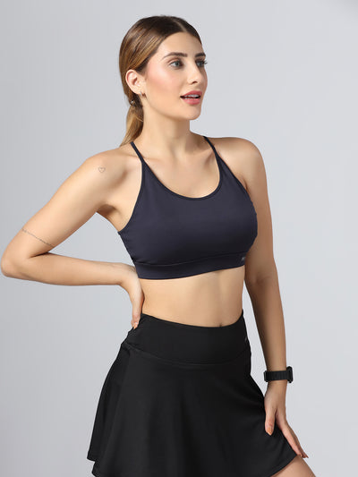 BoneDry Medium Support Beginner Sports Bra - Navy Blue