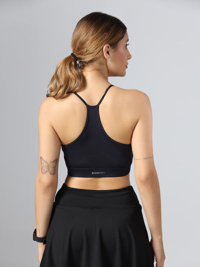 BoneDry Medium Support Beginner Sports Bra - Navy Blue