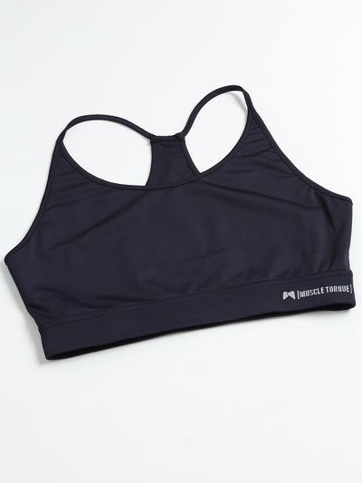 BoneDry Medium Support Beginner Sports Bra - Navy Blue