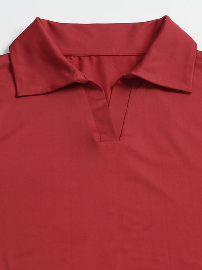 Bone-Dry Workout Polo T-Shirt - Maroon