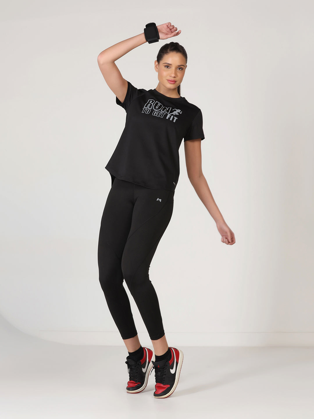 Workout Longline T-shirt - Reflective RUN Print!