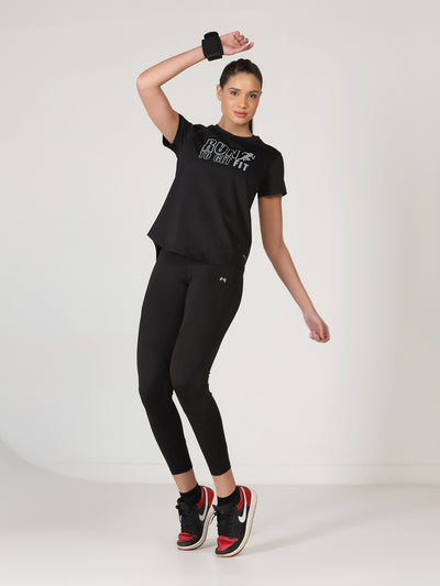 Workout Longline T-shirt - Reflective RUN Print!