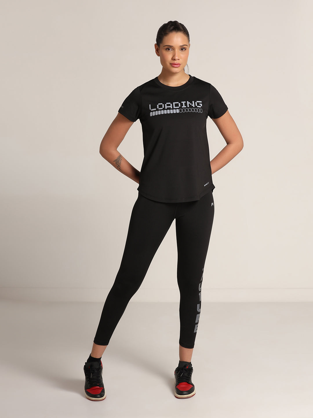Workout Longline T-shirt - Reflective Loading Print