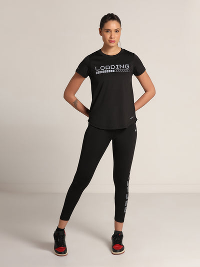 Workout Longline T-shirt - Reflective Loading Print