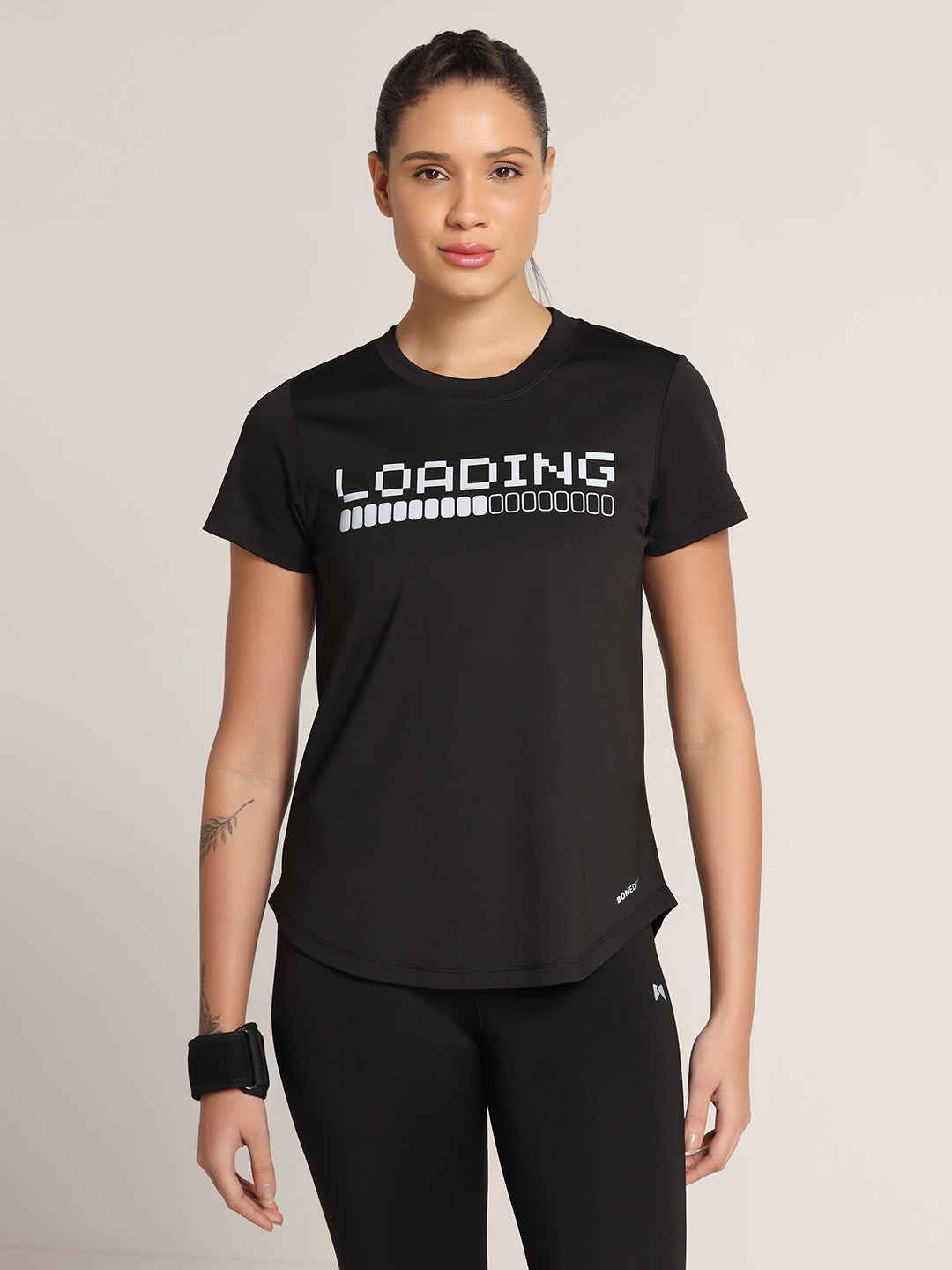 Workout Longline T-shirt - Reflective Loading Print