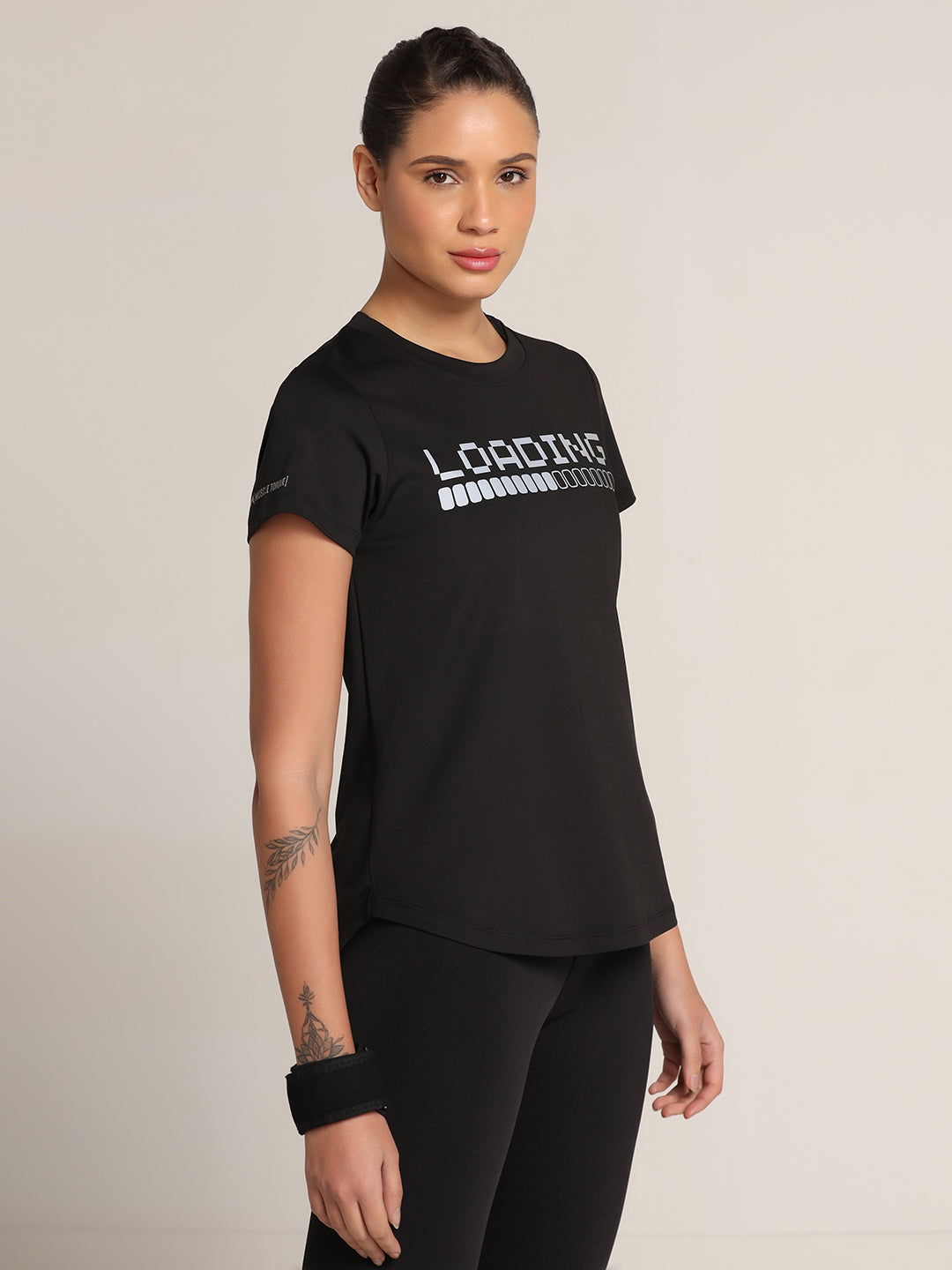 Workout Longline T-shirt - Reflective Loading Print