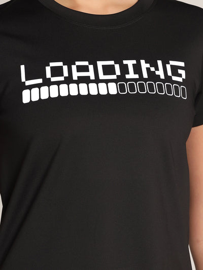 Workout Longline T-shirt - Reflective Loading Print