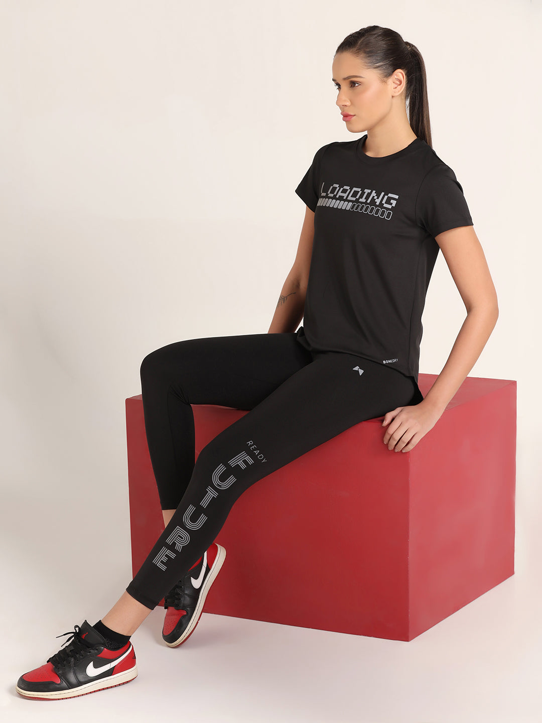 Workout Longline T-shirt - Reflective Loading Print