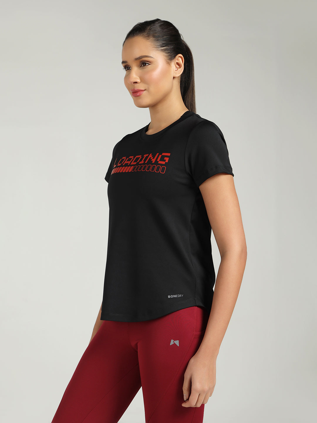 Workout Longline T-shirt - Red Loading Print