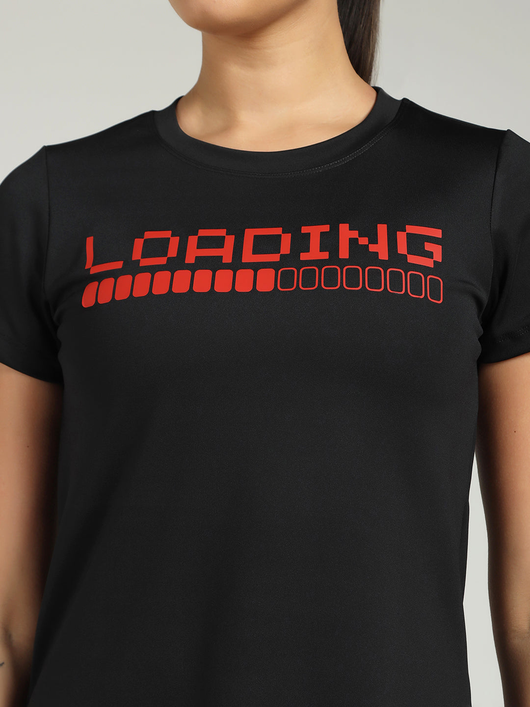 Workout Longline T-shirt - Red Loading Print