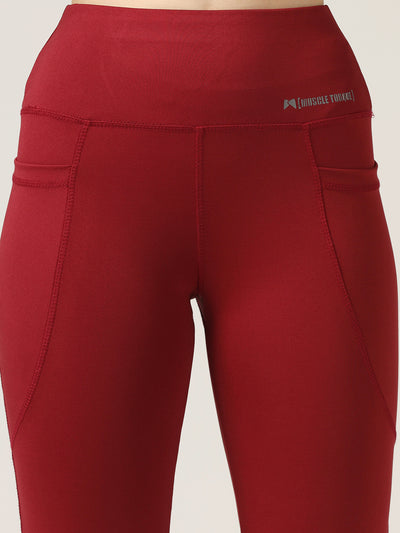 Bone-Dry High Rise Workout Flare Pant - Maroon