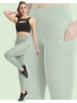 Bone-Dry High Rise Workout Tight With side Pocket - Green
