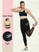Pair of High Waist Double Pocket Tight & Multi Strap Sports Bra – Multicolour
