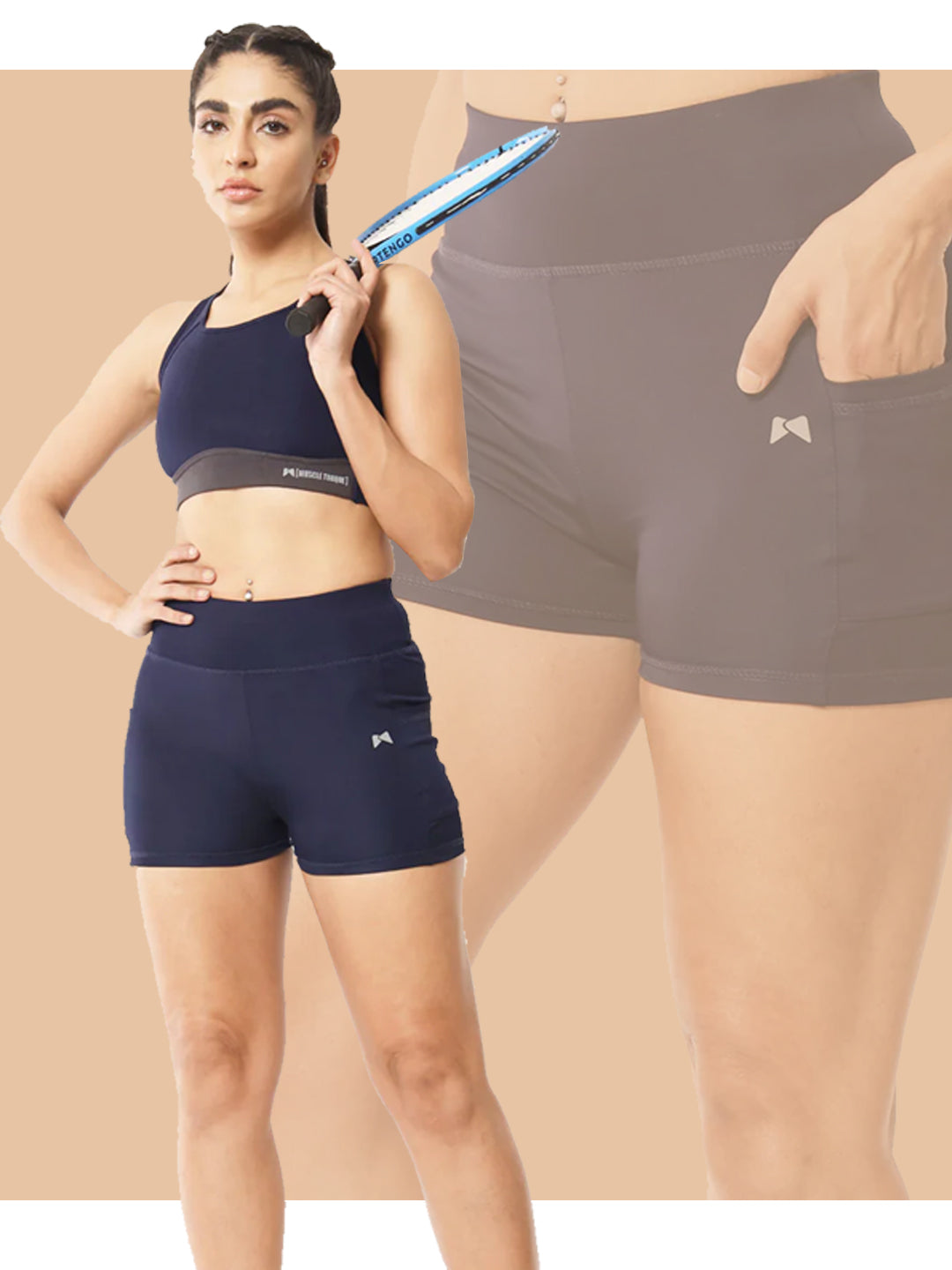 High Waist Cycling Short – Navy Blue