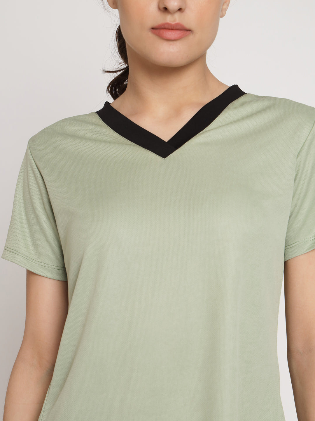 Back slit t-shirt - Green