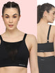 High Impact V Mesh Sports Bra – Black