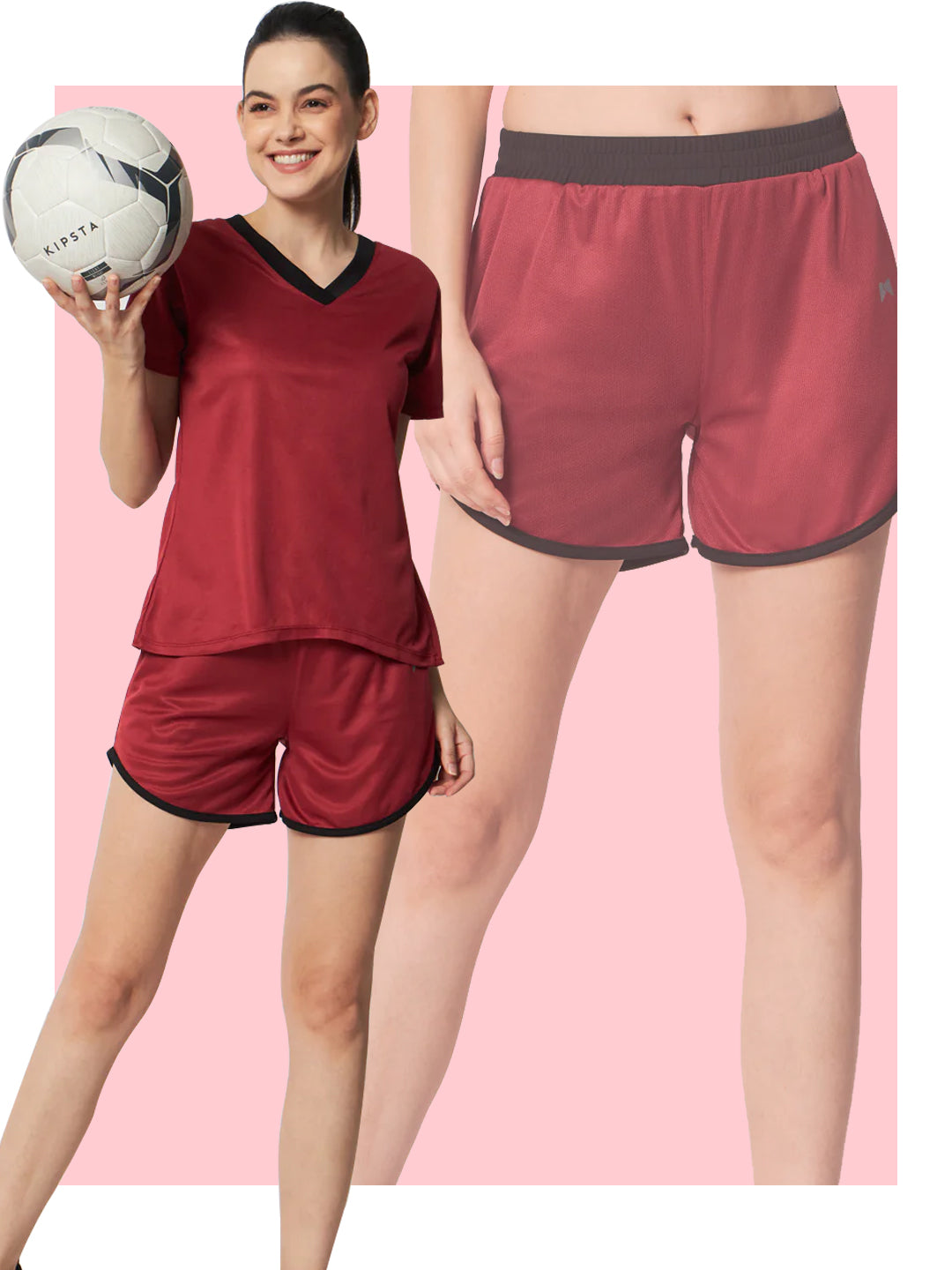 Pocket Stride Shorts -Maroon