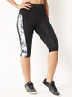 High Waist Side Panel Capri - White