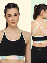 High Impact Multi Strap Sports Bra - Multicolour
