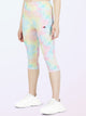 Bone-Dry Tie & Dye Medium Waist Capri  - Multicolor