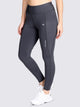 Medium Waist Tights side Pocket - Solid Grey