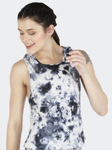 Printed Mesh Vest – Black