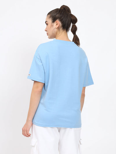 Basic OverSize Drop Shoulder T-shirt - Blue