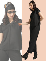 Lazy day Cord-Set With Comfort T-shirt & Pyjama - Black