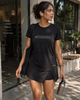 Longline T-shirt – Black