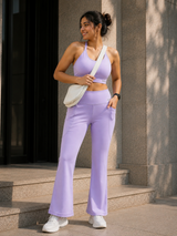 Bone-Dry Ultimate High Rise Workout Flared Pant - Purple