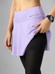 Wavy Flared Skirt With Attached Mesh Stocking - Purple