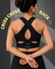 No Bounce Criss-cross Sports Bra - Black (Plus Sizes)