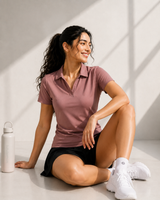 Bone-Dry Workout Polo T-Shirt - Peach