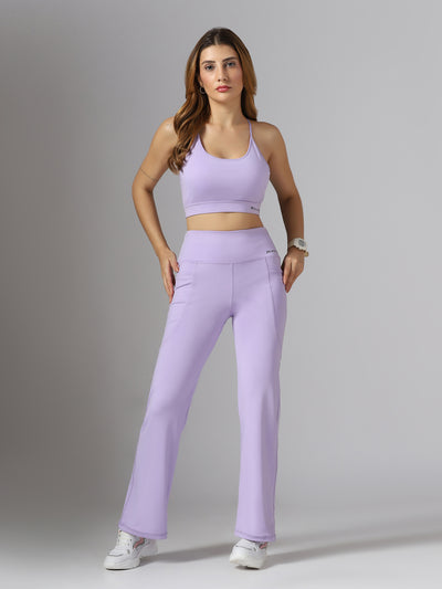 Bone-Dry High Rise Workout Flare Pant - Purple