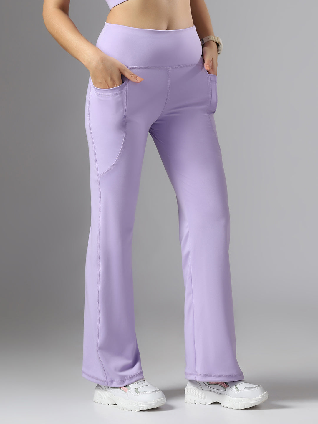 Bone-Dry High Rise Workout Flare Pant - Purple