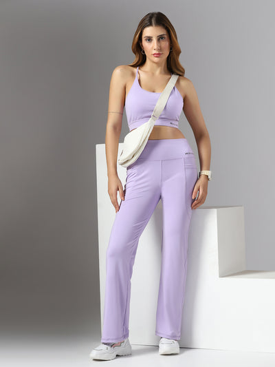 Bone-Dry High Rise Workout Flare Pant - Purple