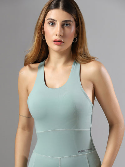 Bone-Dry Functional Workout Body Suit - Pista Green