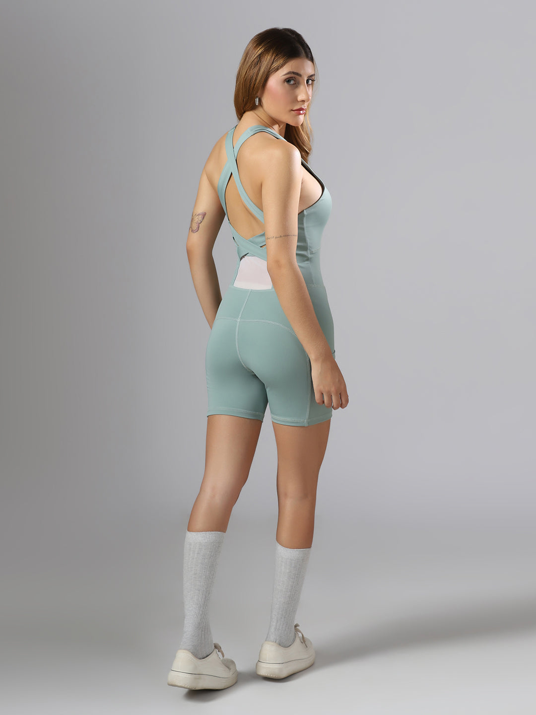 Bone-Dry Functional Workout Body Suit - Pista Green